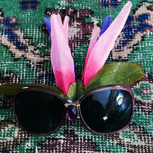 Customed Lavender Jeweled Sunglasses
